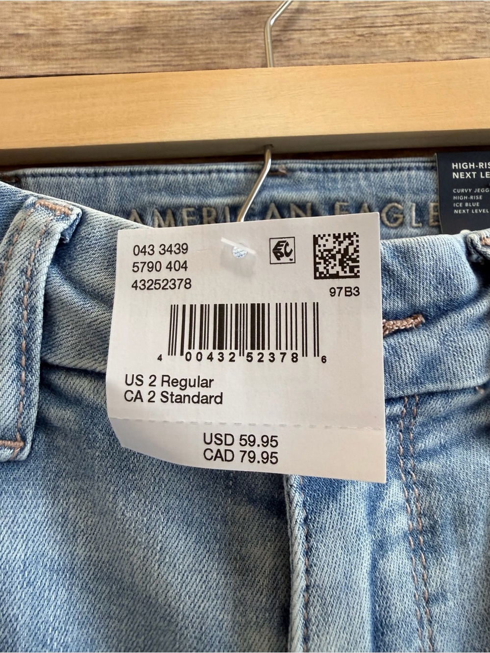 American Eagle Jeans Women’s Size 2 High-Rise Next Level Stretch Jegging NWT - Picture 4 of 6